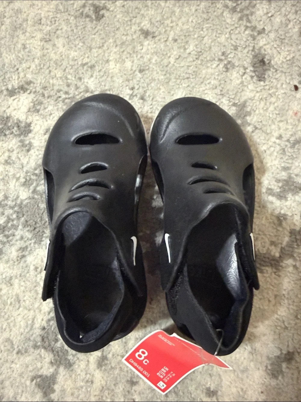 Nike Kids Black Slip-On Sunray Protect Sandals